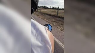 Reckless Guy Jerks Me off While Riding the Motorcycle