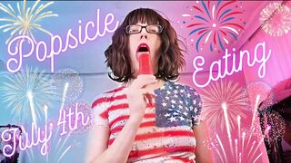 Popsicle eating July 4th part 1 - Full version on my fan site - Sara Desire XO - Femdom