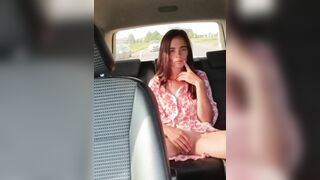 Desi Indian touching herself in the car