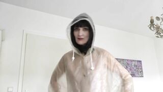 When It Rains I Wear My Transparent Pvc Rain Cape