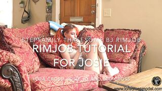 StepMom gives StepSister Rimjob Tutorials then Joins