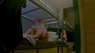 HOSTEL MIXED ROOM: shared bathroom handjob