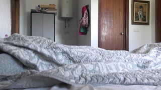 This Turkish granny is SHOCKED !!! I take out my big cock in front of her.