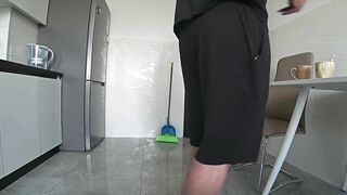 Real infidelity. Wife and family friend secretly fuck in the kitchen at home.Husband at work