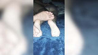 Ass massage leads to foot rubbing