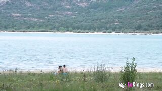 Big Bottomed Cuban Babe Amanda Luxor Picks up a Guy and Fucks Him for Us at the Lake