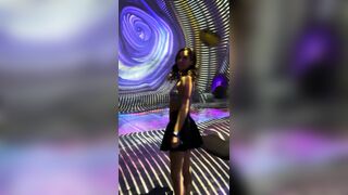 PUBLIC UPSKIRT pussy flashing at Meow Wolf in Vegas