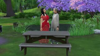 Old Grandfather & Young Indian Bhabi Fucking in Outdoor Park