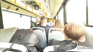 A Stranger Girl Jerked off and Sucked My Dick a Bus Full of People