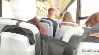 A Stranger Girl Jerked off and Sucked My Dick a Bus Full of People