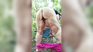 Bending That Ass Over in the Woods for You to Stick It in Hopeing Someones Watching