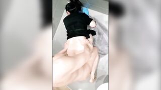 Wife fucks her coworker in the bathroom