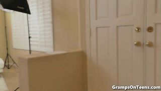 Hot blonde teen fucked by grandpa