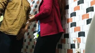 Indian office girl taken to bathroom by boss