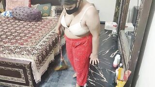 pakistani bigass step mom cleaning room