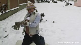 Masturbating naked in the snow (Remastered)