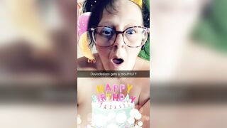 She Blew Out More Than Her Candles This Cum Mess Al9t to Handle