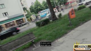 PUBLIC SEX DATE - German gets POV fucked by sex date after outdoor flashing