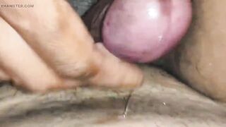 Dick and pussy Cum shot on pussy black tight pussy