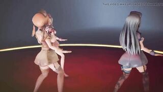 Mmd R-18 Anime Girls Sexy Dancing Clip 384