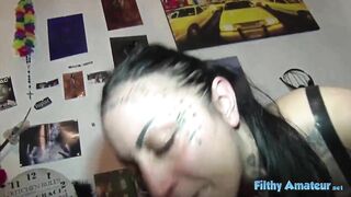 Hardcore fuck with fucking machine, ebony and tattooed whore