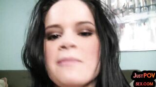 POV amateur femdom babe gets fucked in dirty talking sex