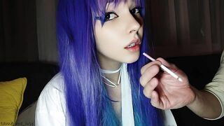 Hot Egirl being fed cigarette by stepdad (ask me for full vid)