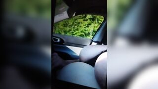 Sexydixie driving with tits out