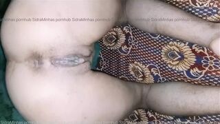 Pakistani Step Sister gets big dick in her Tight Pussy Rough doggy style Sex.