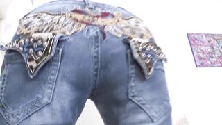 Pamper My Jeans Butt and Jerk off at the Same Time