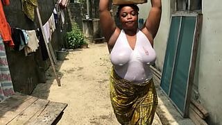 AT THE WELLSPRING, TRYING TO FETCH SOME WATER TO DO MY HOUSE CHORES. I BUMPED INTO MY NEIGHBOR WHO HAS BEEN WOOING ME IN THE COMPOUND. SEEING MY BIG BOOBS DANGLING, GOT ATTRACTED AND FUCKED ME OUTDOOR