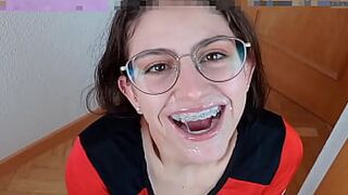 PLEASE CUM ON MY BRACES DIRTY TALKING TEEN BLOWJOB. SHANAXNOW