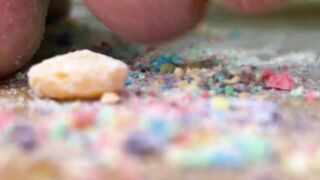 Mommy Crushes Cereal with Her Feet