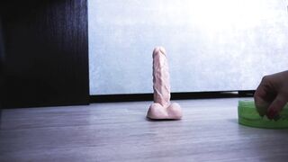 I like to fuck my dildo while parents are not at home