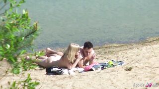 Real Teen Couple on German Beach Voyeur Fuck by Stranger