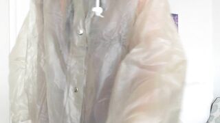 Transparent Rain Cape JOI - Cum on My Rain Poncho