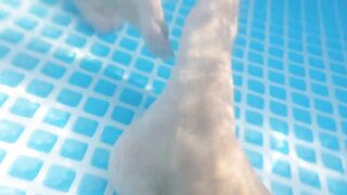 Underwater footsie