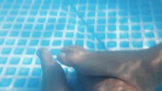 Underwater footsie