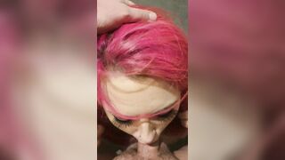 Pink hairjob messy cumshot with mandy foxxx