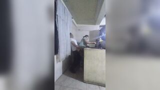 Maid Slapped in the Kitchen by Her Boss