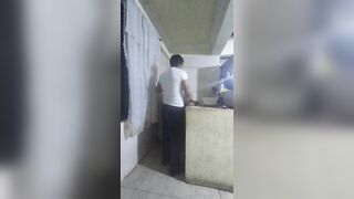 Maid Slapped in the Kitchen by Her Boss