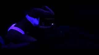 Young Slut Has Sex Under Black Light