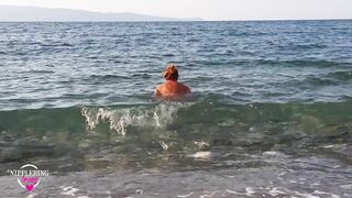 nippleringlover nude beach compilation - pierced tits & pussy - huge stretched nipple piercings