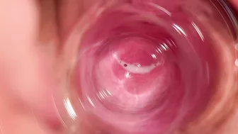 Camera deep inside Mia’s vagina