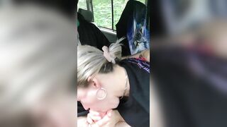 first time fucking in our new car! 9 months pregnant lactating, squirting, deepthroat