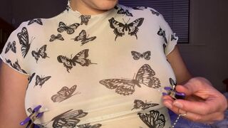 Educational How to Use Nipple Clamps in 100% TRANSPARENT White Shirt with Erika Kay