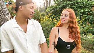 I meet busty Colombian redhead in park and also offer her money for sex - Milan Rodriguez