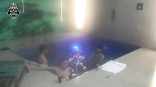 Threesome with friends in the motel pool Part 2