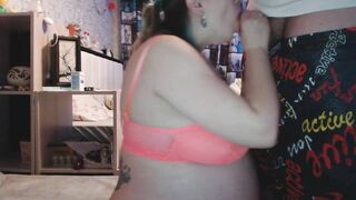 hello_x_pussy blowjob / cum on pregnant belly #2