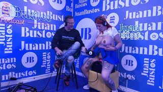 Andrea Pardo cums 5 times! in a row on the sex machine at Juan Bustos Podcast